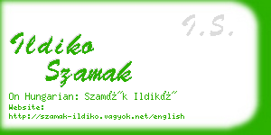 ildiko szamak business card